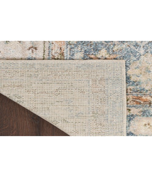 Nourison Astra Machine Washable Silver Blue ASW11 4 ft. X 6 ft. Rectangle Rug