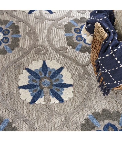 Nourison Aloha Area Rug ALH19 Grey/Blue