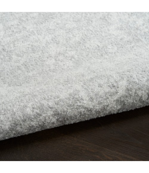 Nourison Astra Machine Washable Light Grey ASW11 4 ft. X 6 ft. Rect. Rug