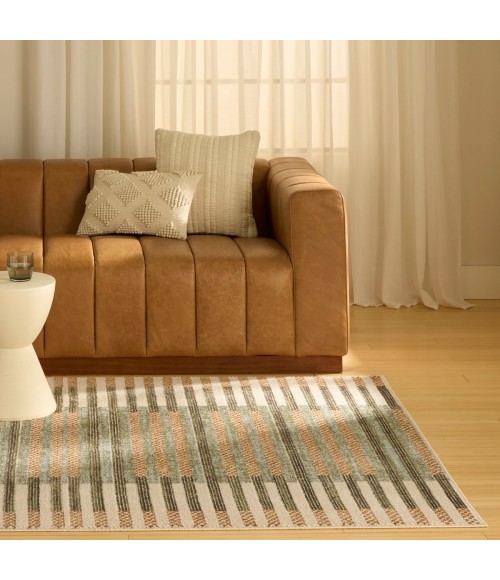 Nourison Nordic Ivory Multicolor NRC15 4 ft. X 6 ft. Rect. Rug