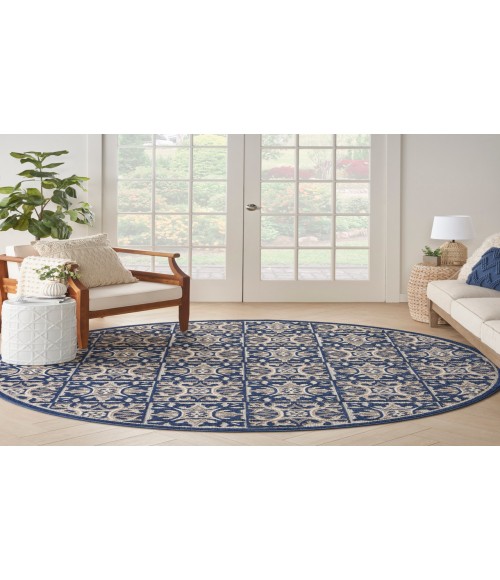 Nourison Aloha Blue ALH34 7’10” Round Rug