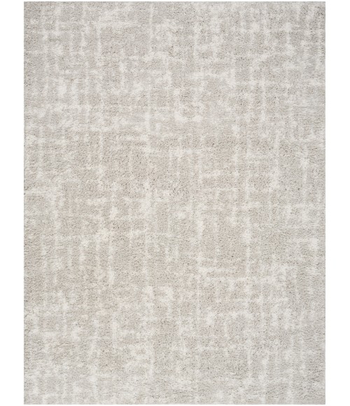 Nourison Home Modern Shag Grey Ivory MMD06 5 ft. 3 in. X 7 ft. Rectangle Rug