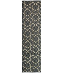 Nourison Horizon Indoor/Outdoor Charcoal HOZ01 2 ft. X 6 ft. Rect. Rug