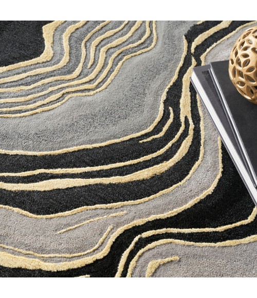 Nourison Prismatic Charcoal Grey Rug PRS31 4 ft. X 6 ft. Rect. - Rugs Town Nourison Prismatic Charcoal Grey PRS31 4 ft. X 6 ft. Rect. Rug