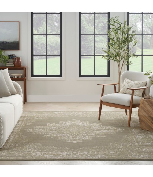 Nourison Grafix Olive GRF14 9 ft. X 12 ft. Rect. Rug