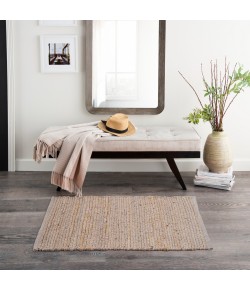 Nourison Natural Jute Grey NJT01 2 ft. X 3 ft. Rect. Rug