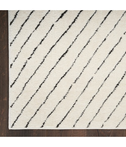 Nourison Modern Comfort Ivory Black Rug MNC01 7 ft. X 9 ft. Rect. - Rugs Town Nourison Modern Comfort Ivory Black MNC01 7 ft. X 9 ft. Rect. Rug