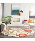 Nourison FANTASY Area Rug Nourison Fantasy Round Area Rug FA18-Ivory