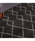 Nourison Geometric Shag Charcoal GOS01 5 ft. 3 in. X 7 ft. 3 in. Rect. Rug