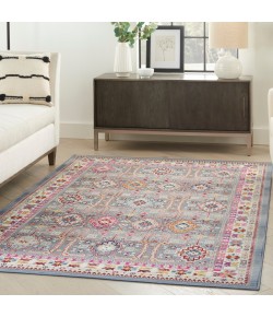 Nourison Vintage Kashan - Vka05 Grey Multicolor Area Rug 5 ft. 3 X 7 ft. 10 Rectangle