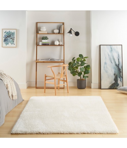 Nourison Luxurious Shag Ivory LXR05 4 ft. X 6 ft. Rect. Rug