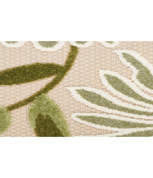 Nourison Aloha Ivory Green Rug ALH33 9 ft. X 12 ft. Rectangle - Rugs Town Nourison Aloha Ivory Green ALH33 9 ft. X 12 ft. Rectangle Rug