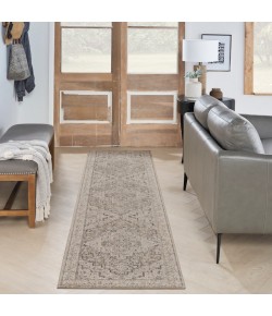 Nourison Nyle Ivory Taupe NYE04 2 ft. 3 in. X 10 ft. Rect. Rug