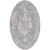 Nicole Curtis Machine Washable Series 1 Ivory Grey SR101 5 ft. 3 in. Round Rug