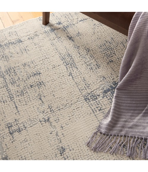 Nourison Rustic Textures Area Rug RUS06-Ivory/Blue