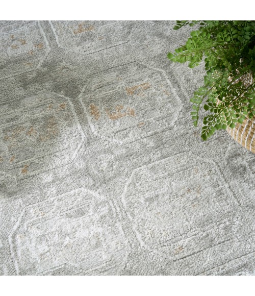 Nourison Dekor Grey DEK01 4 ft. X 6 ft. Rect. Rug