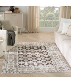 Nourison Dekor Ivory Brown DEK02 4 ft. X 6 ft. Rect. Rug