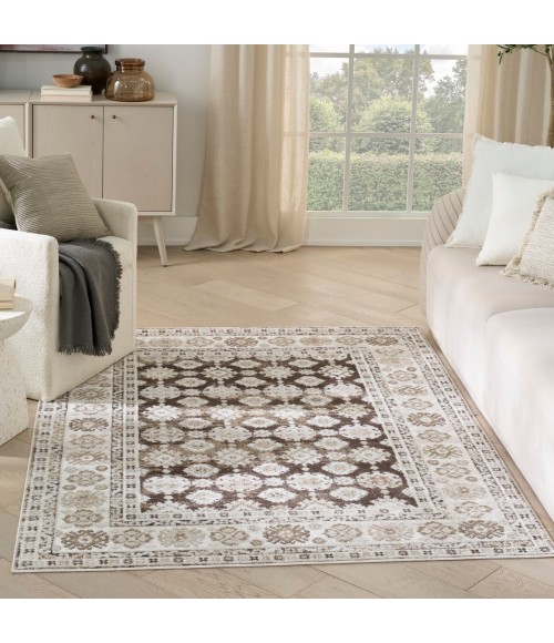 Nourison Dekor Ivory Brown DEK02 4 ft. X 6 ft. Rect. Rug