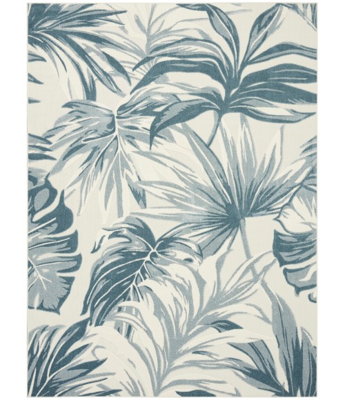 Nourison Aloha Ivory Blue ALH43 7 ft. 10 in. X 10 ft. 6 in. Rect. Rug