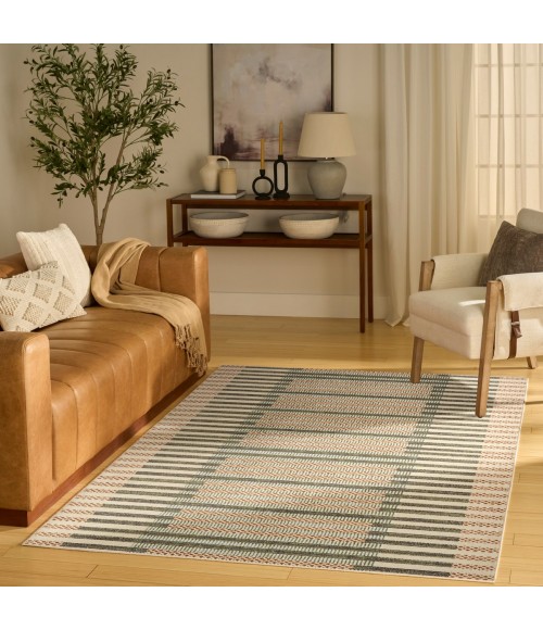 Nourison Nordic Ivory Multicolor NRC15 4 ft. X 6 ft. Rect. Rug