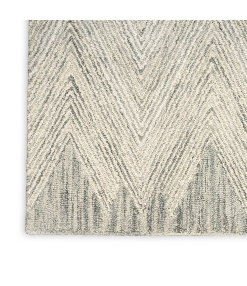Nourison Interlock Teal ITL04 8 ft. Rect. Rug
