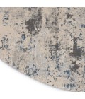 Nourison Rustic Textures Area Rug RUS07 Ivory Grey Blue 5'3" Round