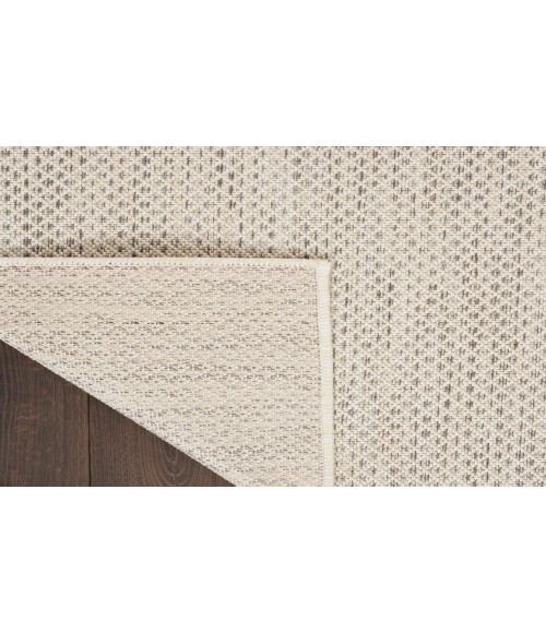 Nourison Courtyard Ivory/Silver COU01 2 ft. 2 in. X 10 ft. Rectangle Rug