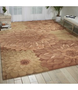 Nourison Tropics - Ts11 Taupe Green Area Rug 8 ft. X 11 ft. Rectangle