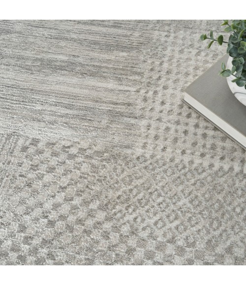 Nourison Glam Silver Grey GLM09 3 ft. 11 in. X 5 ft. 11 in. Rect. Rug