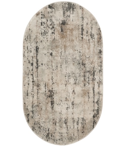 Nourison Concerto Beige Grey CNC01 3 ft. X 5 ft. Oval Rug
