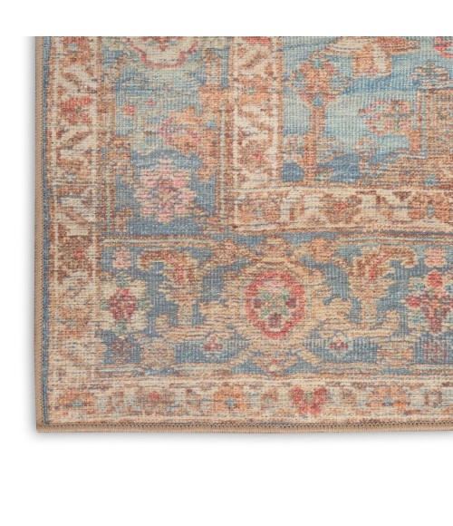 Nourison Vintage Washables Navy Multicolor VWS10 9 ft. 10 in. X 13 ft. 2 in. Rect. Rug