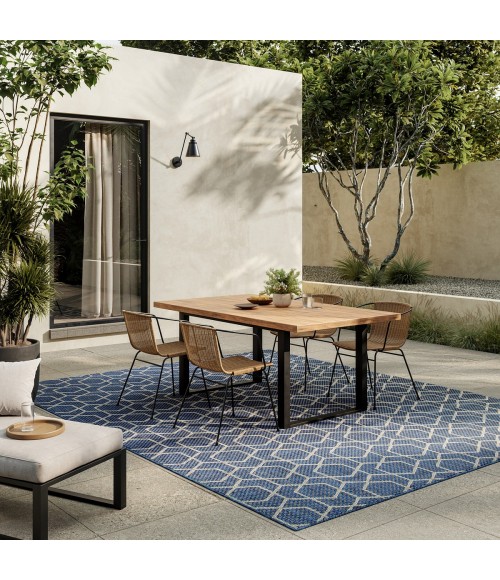 Nourison Horizon Indoor/Outdoor Denim HOZ01 8 ft. X 10 ft. Rect. Rug