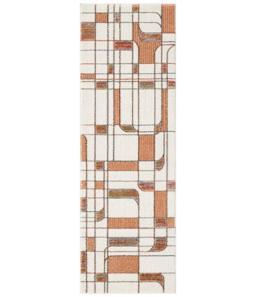 Nourison Nordic Ivory Rust NRC17 2 ft. X 6 ft. Rect. Rug