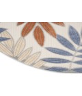 Nourison Aloha Blue Mocha ALH18 7’10” Round Rug