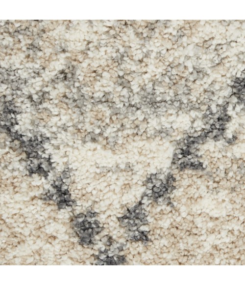 Nourison Scandinavian Shag Ivory/Grey SCN01 4 ft. X 6 ft. Rect. Rug