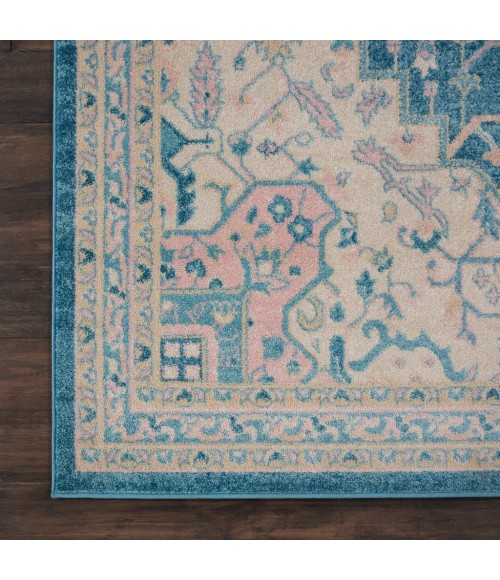 Nourison TRANQUIL Area Rug Nourison Tranquil Area Rug TRA07-Ivory/Turquoise