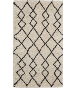 Nourison Geometric Shag Ivory/Charcoal GOS01 2 ft. 2 in. X 3 ft. 9 in. Rect. Rug