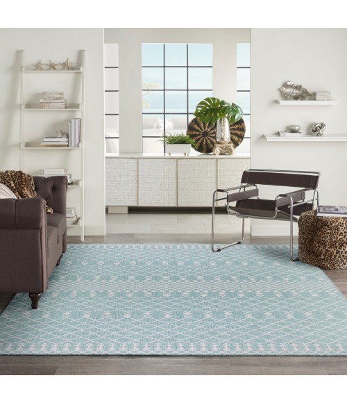 Nourison Positano Aqua POS02 8 ft. X 10 ft. Rect. Rug