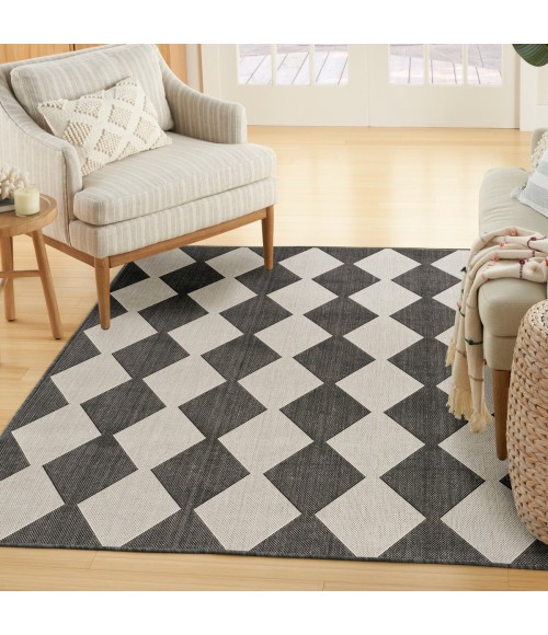 Nourison Positano Black POS04 4 ft. X 6 ft. Rect. Rug