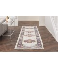 Nourison Passion Ivory Blue PSN03 2 ft. 2 in. X 10 ft. Rectangle Rug