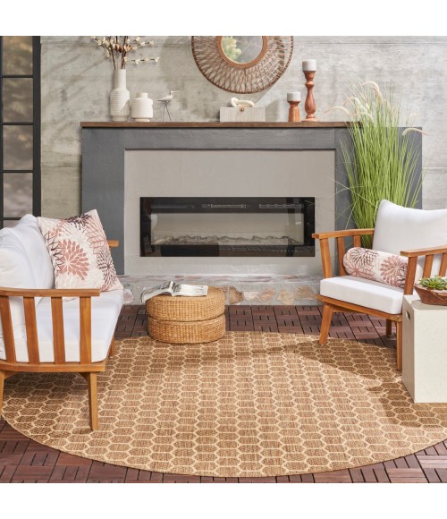 Nourison Twist Reversible Natural TWS01 8 ft. X Round Rug