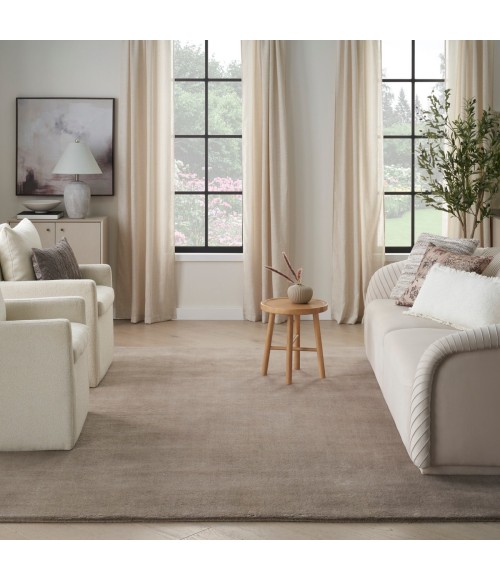 Nourison Plush Cloud Taupe PLC01 8 ft. X 10 ft. Rect. Rug