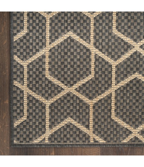 Nourison Horizon Indoor/Outdoor Charcoal HOZ01 9 ft. X 12 ft. Rect. Rug