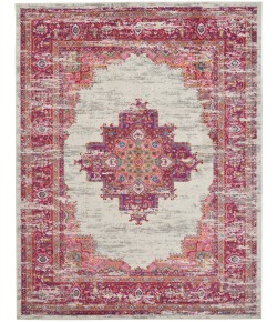 Nourison Home Passion PSN03 Ivory/Fuchsia 6 ft. 7 in. X 9 ft. 6 in. Area Rug