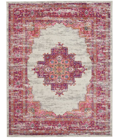 Nourison Passion Area Rug PSN03-Ivory/Fuchsia