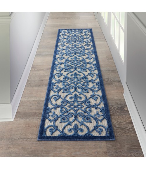 Nourison Aloha Runner Area Rug ALH21-Grey/Blue