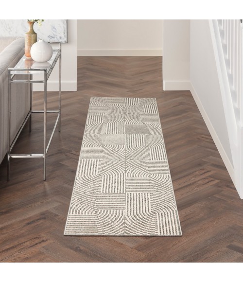 Nourison Natural Texture Grey Ivory NTX02 8 ft. Rect. Rug