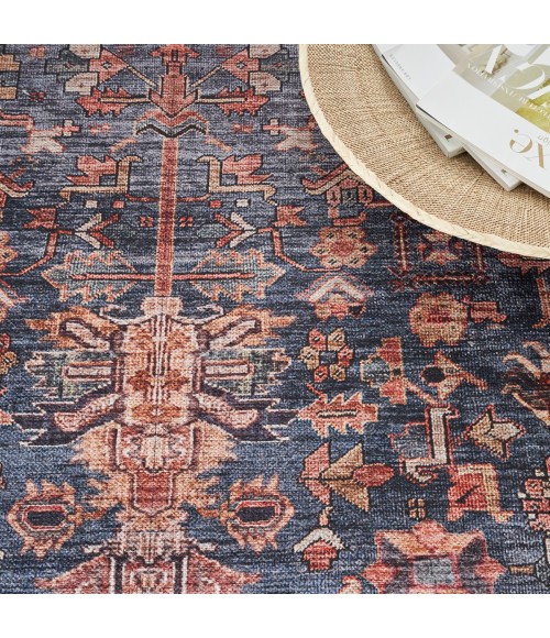 Nourison Brilliance Machine Washable Navy Brick Rug WSB02 9 ft. 2 in. X 12 ft. Rect. - Rugs Town Nourison Brilliance Machine Washable Navy Brick WSB02 9 ft. 2 in. X 12 ft. Rect. Rug