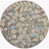 Nourison Tranquil(Traql) - Tra03 Grey Beige Area Rug 5 ft. 3 X Round