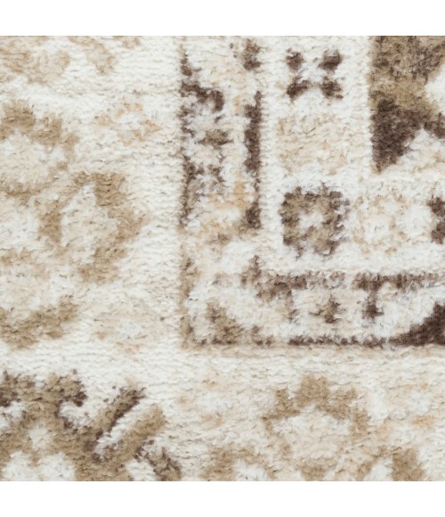 Nourison Dekor Ivory Brown DEK02 5 ft. 3 in. X 7 ft. Rect. Rug